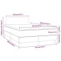 vidaXL Cama box spring colchón y LED terciopelo rosa 120x200 cm vidaXL Cama box spring colchón y LED terciopelo rosa 120x200 cm