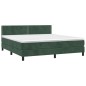 vidaXL Cama box spring colchón y LED terciopelo verde oscuro 180x200cm vidaXL Cama box spring colchón y LED terciopelo verde oscuro 180x200cm