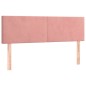 vidaXL Cama box spring colchón y LED terciopelo rosa 140x200 cm