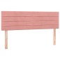 vidaXL Cama box spring colchón y LED terciopelo rosa 140x200 cm vidaXL Cama box spring colchón y LED terciopelo rosa 140x200 cm