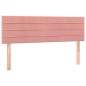 vidaXL Cama box spring colchón y LED terciopelo rosa 140x190 cm vidaXL Cama box spring colchón y LED terciopelo rosa 140x190 cm