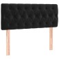 vidaXL Cama box spring colchón y LED terciopelo negro 90x200 cm