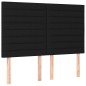 vidaXL Cama box spring colchón y luces LED tela negro 140x200 cm vidaXL Cama box spring colchón y luces LED tela negro 140x200 cm