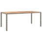 vidaXL Set comedor jardín 7 pzas y cojines ratán sintético gris vidaXL Set comedor jardín 7 pzas y cojines ratán sintético gris