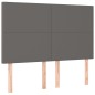 vidaXL Cama box spring colchón y LED cuero sintético gris 140x200 cm vidaXL Cama box spring colchón y LED cuero sintético gris 140x200 cm