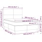 vidaXL Cama box spring colchón y LED cuero sintético gris 140x200 cm vidaXL Cama box spring colchón y LED cuero sintético gris 140x200 cm