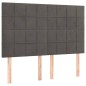vidaXL Cama box spring colchón y LED terciopelo gris oscuro 140x200 cm vidaXL Cama box spring colchón y LED terciopelo gris oscuro 140x200 cm