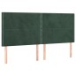 vidaXL Cama box spring colchón y LED terciopelo verde oscuro 180x200cm