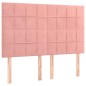 vidaXL Cama box spring colchón y LED terciopelo rosa 140x190 cm vidaXL Cama box spring colchón y LED terciopelo rosa 140x190 cm