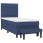 vidaXL Cama box spring con colchón tela azul 100x200 cm vidaXL Cama box spring con colchón tela azul 100x200 cm