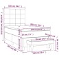vidaXL Cama box spring con colchón tela azul 100x200 cm vidaXL Cama box spring con colchón tela azul 100x200 cm