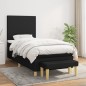 vidaXL Cama box spring con colchón tela negro 80x200 cm vidaXL Cama box spring con colchón tela negro 80x200 cm