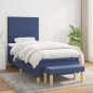 vidaXL Cama box spring con colchón tela azul 100x200 cm vidaXL Cama box spring con colchón tela azul 100x200 cm