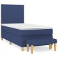 vidaXL Cama box spring con colchón tela azul 100x200 cm vidaXL Cama box spring con colchón tela azul 100x200 cm