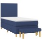 vidaXL Cama box spring con colchón tela azul 100x200 cm vidaXL Cama box spring con colchón tela azul 100x200 cm