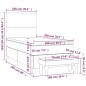vidaXL Cama box spring con colchón tela azul 100x200 cm vidaXL Cama box spring con colchón tela azul 100x200 cm