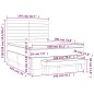 vidaXL Cama box spring con colchón tela gris oscuro 140x190 cm