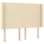 vidaXL Cama box spring colchón y luces LED tela crema 140x190 cm vidaXL Cama box spring colchón y luces LED tela crema 140x190 cm