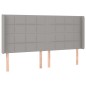 vidaXL Cama box spring con colchón tela y LED gris claro 200x200 cm vidaXL Cama box spring con colchón tela y LED gris claro 200x200 cm