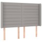 vidaXL Cama box spring colchón y luces LED tela gris claro 140x200 cm vidaXL Cama box spring colchón y luces LED tela gris claro 140x200 cm