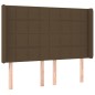 vidaXL Cama box spring colchón luces LED tela marrón oscuro 140x190 cm vidaXL Cama box spring colchón luces LED tela marrón oscuro 140x190 cm