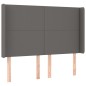 vidaXL Cama box spring colchón y LED cuero sintético gris 140x190 cm vidaXL Cama box spring colchón y LED cuero sintético gris 140x190 cm