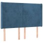 vidaXL Cama box spring colchón y LED terciopelo azul oscuro 140x190 cm vidaXL Cama box spring colchón y LED terciopelo azul oscuro 140x190 cm