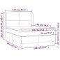 vidaXL Cama box spring colchón y LED terciopelo negro 140x190 cm vidaXL Cama box spring colchón y LED terciopelo negro 140x190 cm