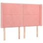 vidaXL Cama box spring colchón y LED terciopelo rosa 140x190 cm vidaXL Cama box spring colchón y LED terciopelo rosa 140x190 cm