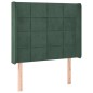 vidaXL Cama box spring colchón y LED terciopelo verde oscuro 90x190 cm vidaXL Cama box spring colchón y LED terciopelo verde oscuro 90x190 cm