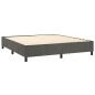 vidaXL Cama box spring colchón y LED terciopelo gris oscuro 180x200 cm vidaXL Cama box spring colchón y LED terciopelo gris oscuro 180x200 cm