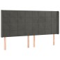 vidaXL Cama box spring colchón y LED terciopelo gris oscuro 180x200 cm vidaXL Cama box spring colchón y LED terciopelo gris oscuro 180x200 cm