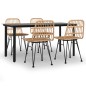 vidaXL Juego de comedor de jardín 5 piezas ratán sintético vidaXL Juego de comedor de jardín 5 piezas ratán sintético