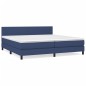 vidaXL Cama box spring con colchón tela azul 200x200 cm vidaXL Cama box spring con colchón tela azul 200x200 cm
