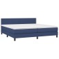 vidaXL Cama box spring con colchón tela azul 200x200 cm vidaXL Cama box spring con colchón tela azul 200x200 cm