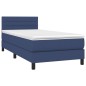 vidaXL Cama box spring con colchón tela azul 90x200 cm vidaXL Cama box spring con colchón tela azul 90x200 cm