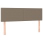 vidaXL Cama box spring con colchón tela gris taupe 140x200 cm