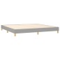 vidaXL Cama box spring con colchón tela gris claro 200x200 cm vidaXL Cama box spring con colchón tela gris claro 200x200 cm