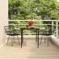 vidaXL Juego de comedor de jardín 3 piezas ratán sintético negro vidaXL Juego de comedor de jardín 3 piezas ratán sintético negro