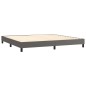 vidaXL Cama box spring con colchón cuero sintético gris 200x200 cm vidaXL Cama box spring con colchón cuero sintético gris 200x200 cm