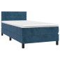 vidaXL Cama box spring con colchón terciopelo azul oscuro 90x200 cm vidaXL Cama box spring con colchón terciopelo azul oscuro 90x200 cm