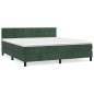 vidaXL Cama box spring con colchón terciopelo verde oscuro 160x200 cm vidaXL Cama box spring con colchón terciopelo verde oscuro 160x200 cm