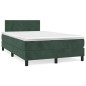 vidaXL Cama box spring con colchón terciopelo verde oscuro 120x200 cm vidaXL Cama box spring con colchón terciopelo verde oscuro 120x200 cm