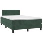 vidaXL Cama box spring con colchón terciopelo verde oscuro 120x200 cm vidaXL Cama box spring con colchón terciopelo verde oscuro 120x200 cm