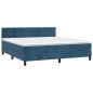 vidaXL Cama box spring con colchón terciopelo azul oscuro 180x200 cm vidaXL Cama box spring con colchón terciopelo azul oscuro 180x200 cm