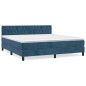 vidaXL Cama box spring con colchón terciopelo azul oscuro 180x200 cm vidaXL Cama box spring con colchón terciopelo azul oscuro 180x200 cm