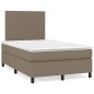 vidaXL Cama box spring con colchón tela gris taupe 120x200 cm vidaXL Cama box spring con colchón tela gris taupe 120x200 cm