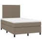 vidaXL Cama box spring con colchón tela gris taupe 120x200 cm vidaXL Cama box spring con colchón tela gris taupe 120x200 cm