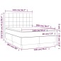 vidaXL Cama box spring con colchón tela color crema 140x200 cm vidaXL Cama box spring con colchón tela color crema 140x200 cm