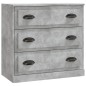 vidaXL Aparadores 3 piezas madera contrachapada gris hormigón vidaXL Aparadores 3 piezas madera contrachapada gris hormigón